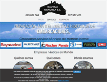 Tablet Screenshot of nauticamenorca.com